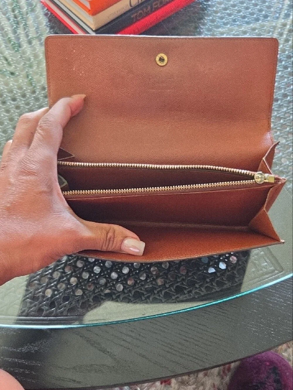 Louis Vuitton Monogram Canvas Continental Wallet - Brown and Gold